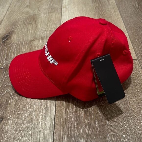 NWT Fersten Worldwide Mens Red Adjustable Velcro Starship Snapback‎ Cap Hat - Picture 2 of 8